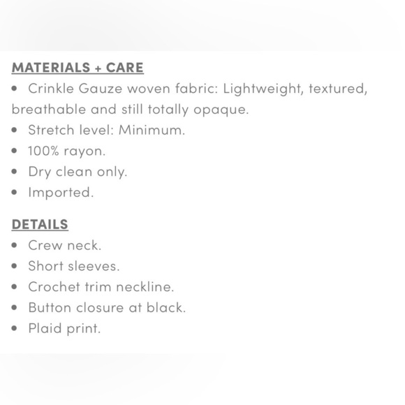 Torrid Plaid Crochet Lace Crinkle Gauze Blouse - Picture 11 of 13